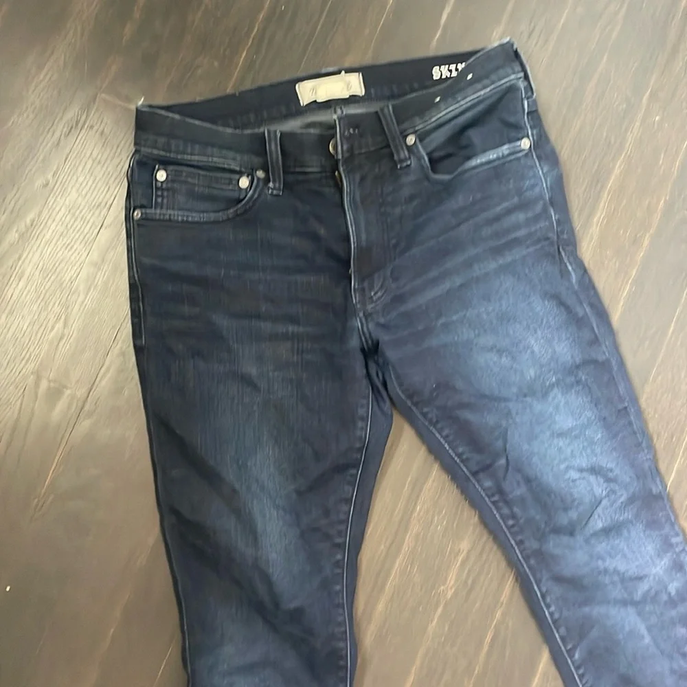 Men’s skinny dark denim jeans - Picture 1 of 5